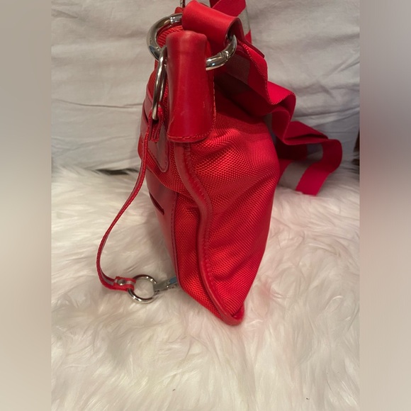 Bally Canvas RARE with Leather Trim Crossbody / messenger bag Bag - Red. - Picture 5 of 12